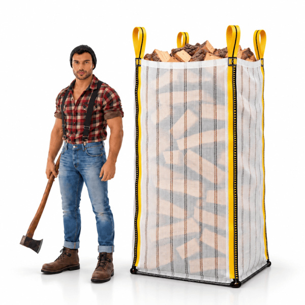 Grand Big Bag ventilé bois de chauffage – 1,65 m³